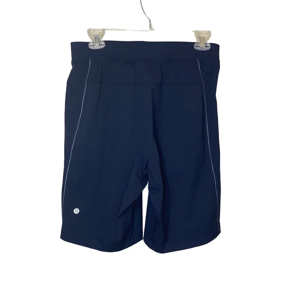 Lululemon T.H.E. Linerless Short 9" Small Taped Zippered Front Pockets Blue HTF - Picture 10 of 10